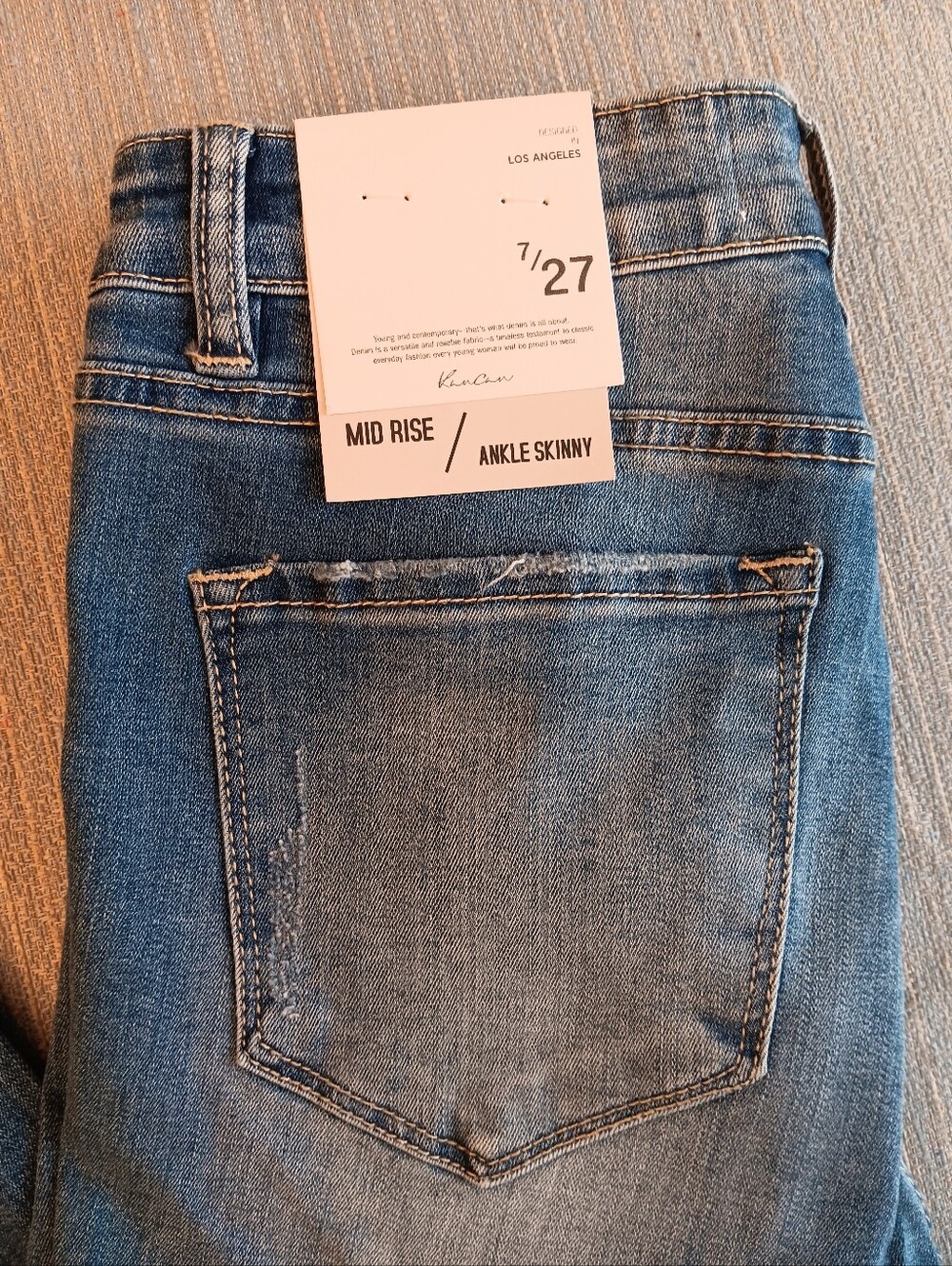 Kancan Women's Denim Blue Jeans, NWT, Size 7/27